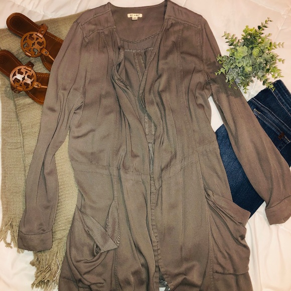 Miami Long Soft Trench Jacket - Picture 1 of 4